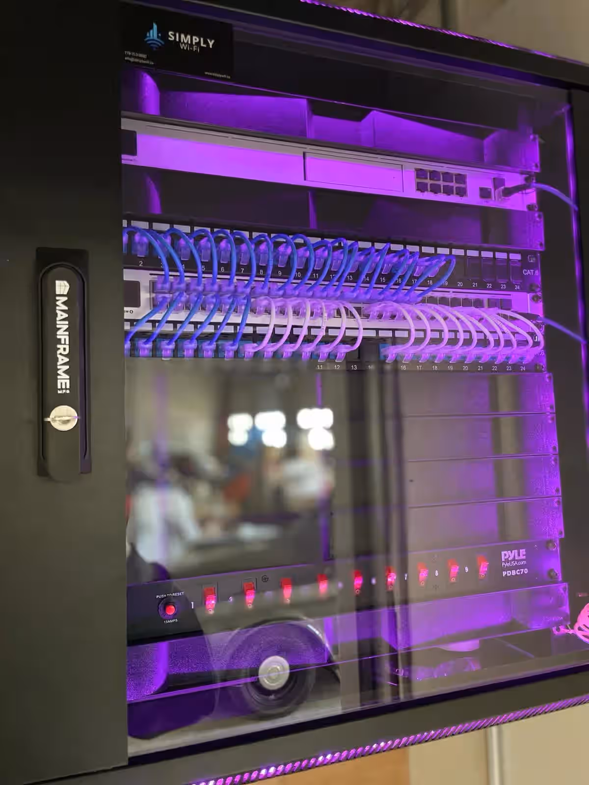 Simply Telecom rack installation for business VoIP and network services in Kelowna